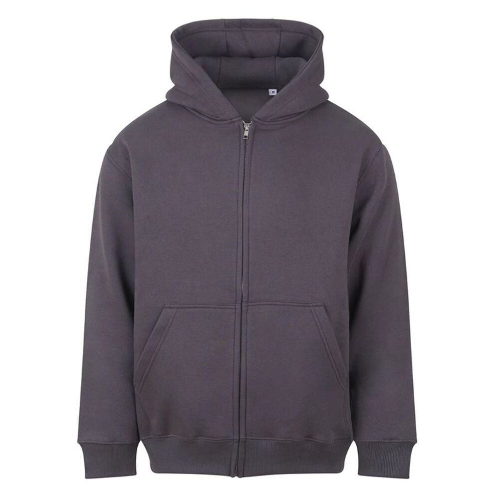 Awdis Mens Vision Heavyweight Full Zip Hoodie / Solid Charcoal